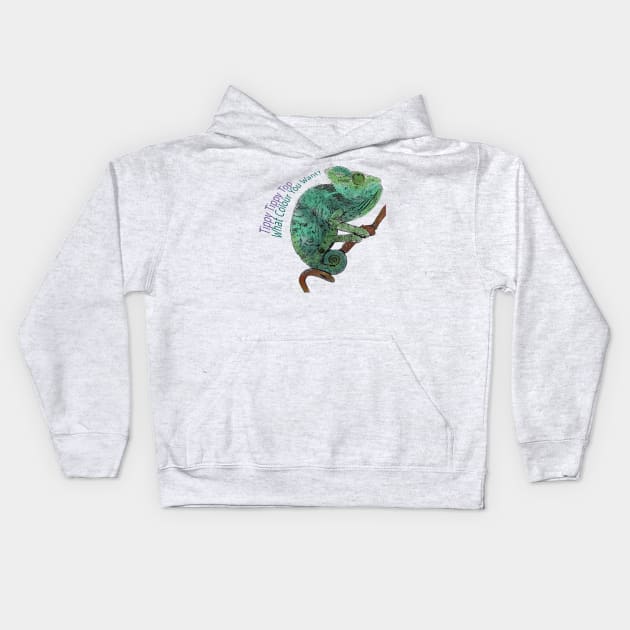 detailed Chameleon Kids Hoodie by Relaxedarch